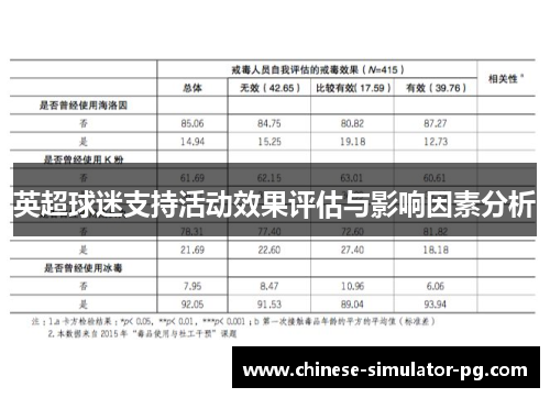 英超球迷支持活动效果评估与影响因素分析 英超球迷支持活动效果评估与影响因素分析